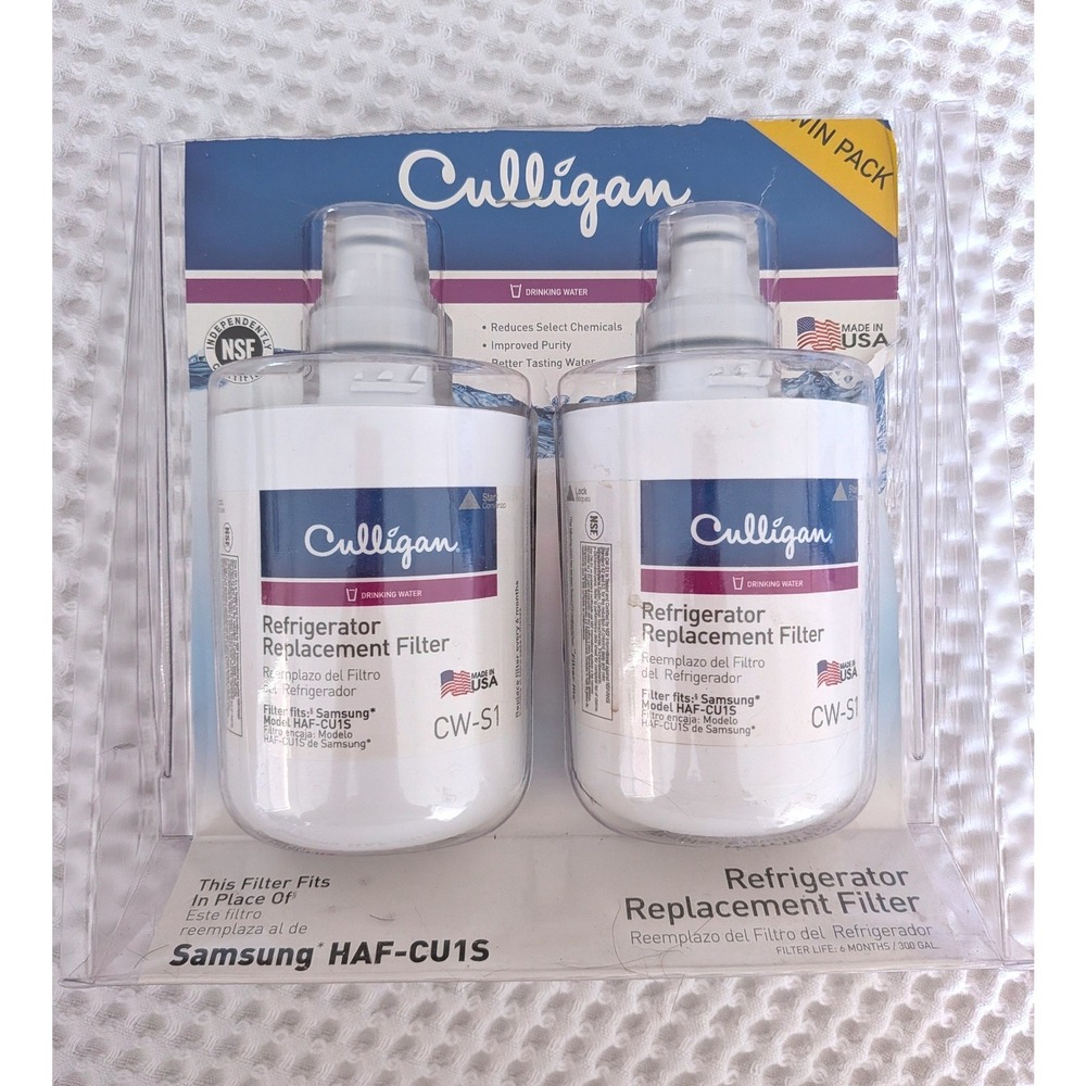 Culligan CW-S1 Refrigerator Water Filter 2 Pack Fits Samsung DA29-00003G HAF-CU1